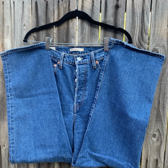 Levi’s Ribcage Straight Ankle Jeans Medium Wash SZ 28 - Picture 5 of 5